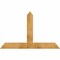 Ekena Millwork Portland Rough Sawn Timber Gable Bracket, Western Red Cedar, 60"W x 38"H x 2"D x 6"F, 15/12 Pitch GBW060X38X0206POR00RWR - alternate 1